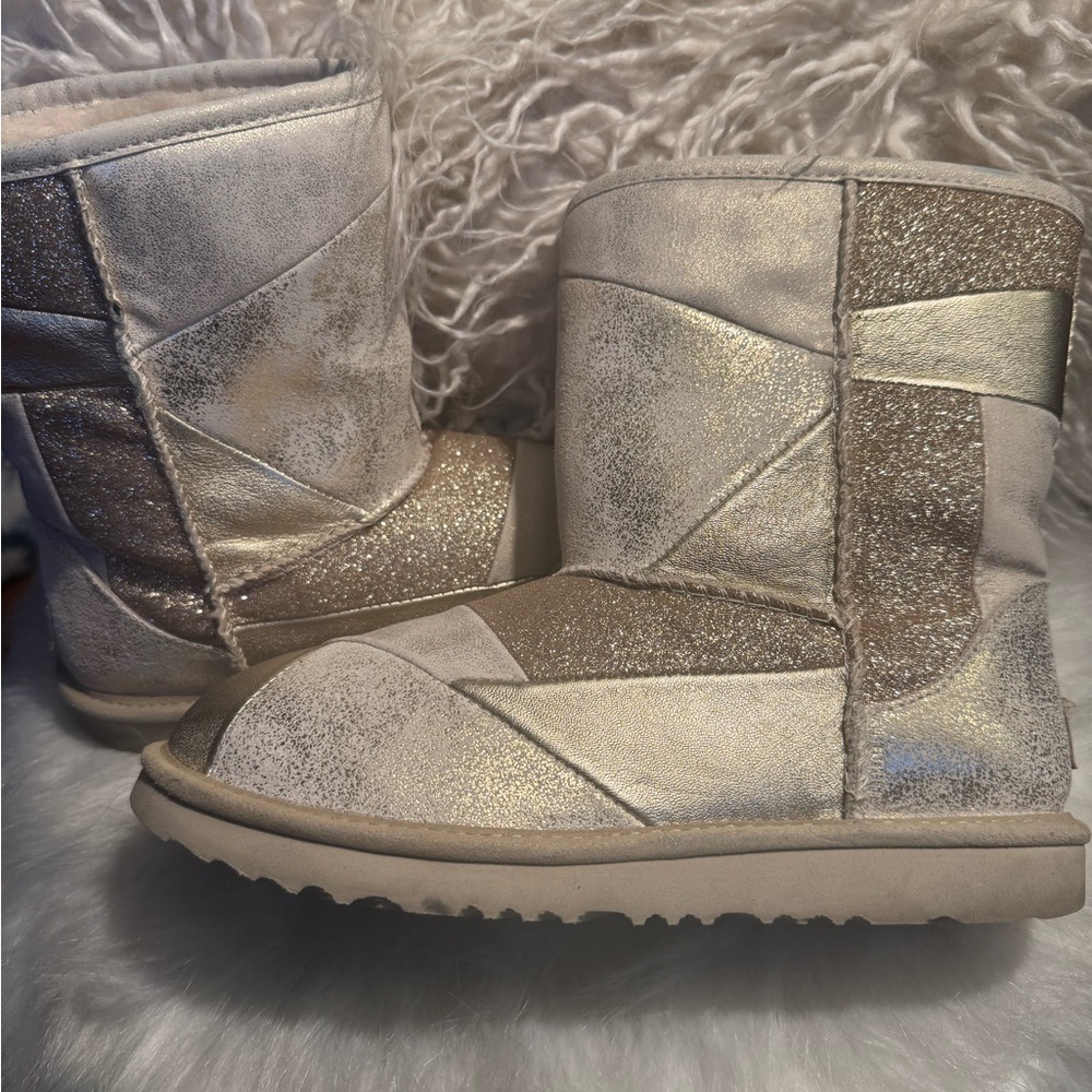 Unique Golden Patchwork UGG Boots - image 4